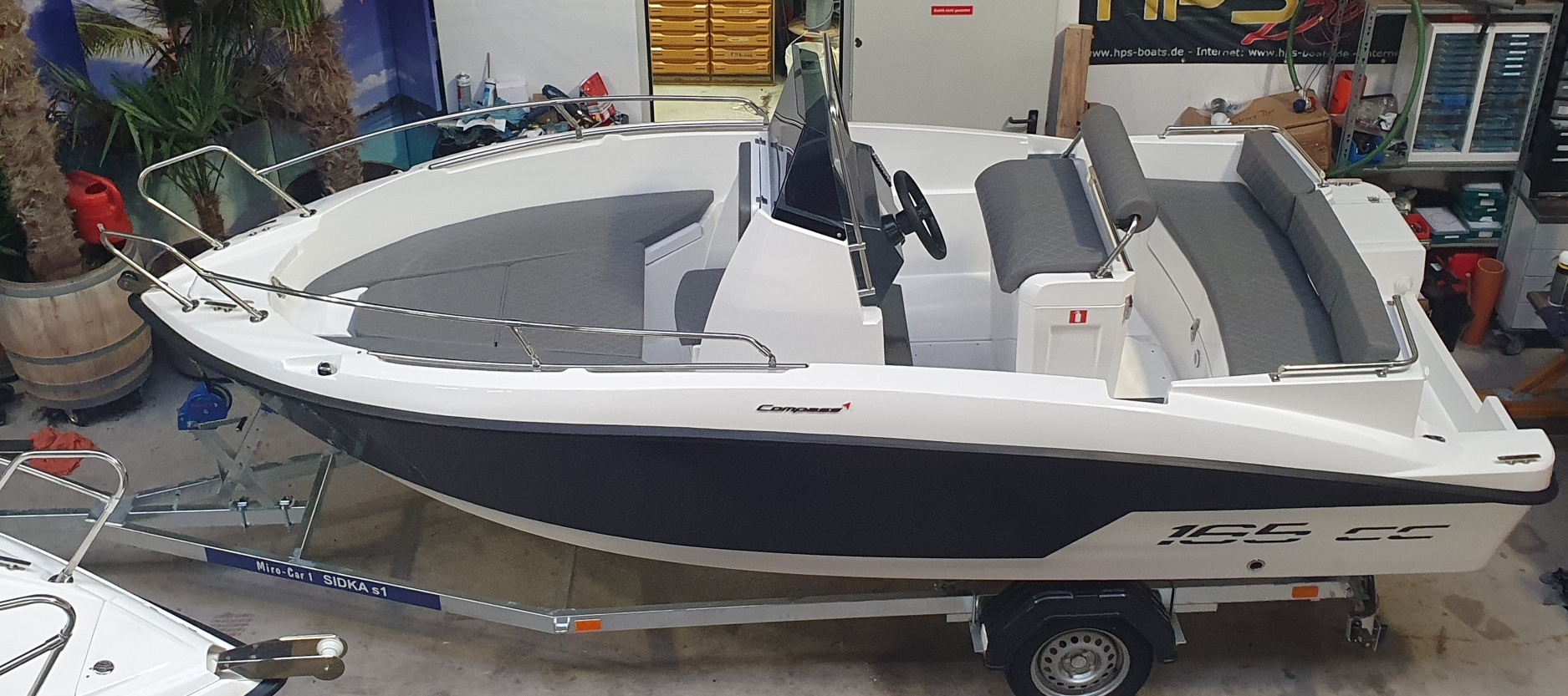 Sportboot Compass 165 cc mit 115 PS Parsun und 1,3t Trailer Miro alles Neu!!